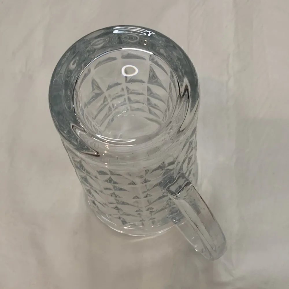 Eternal Lifestyle Clear Glass Beverage Pitcher 48 Ounces Durable Crystal New